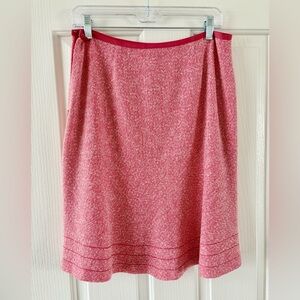 Ann Taylor Pink Tweed A-Line Skirt